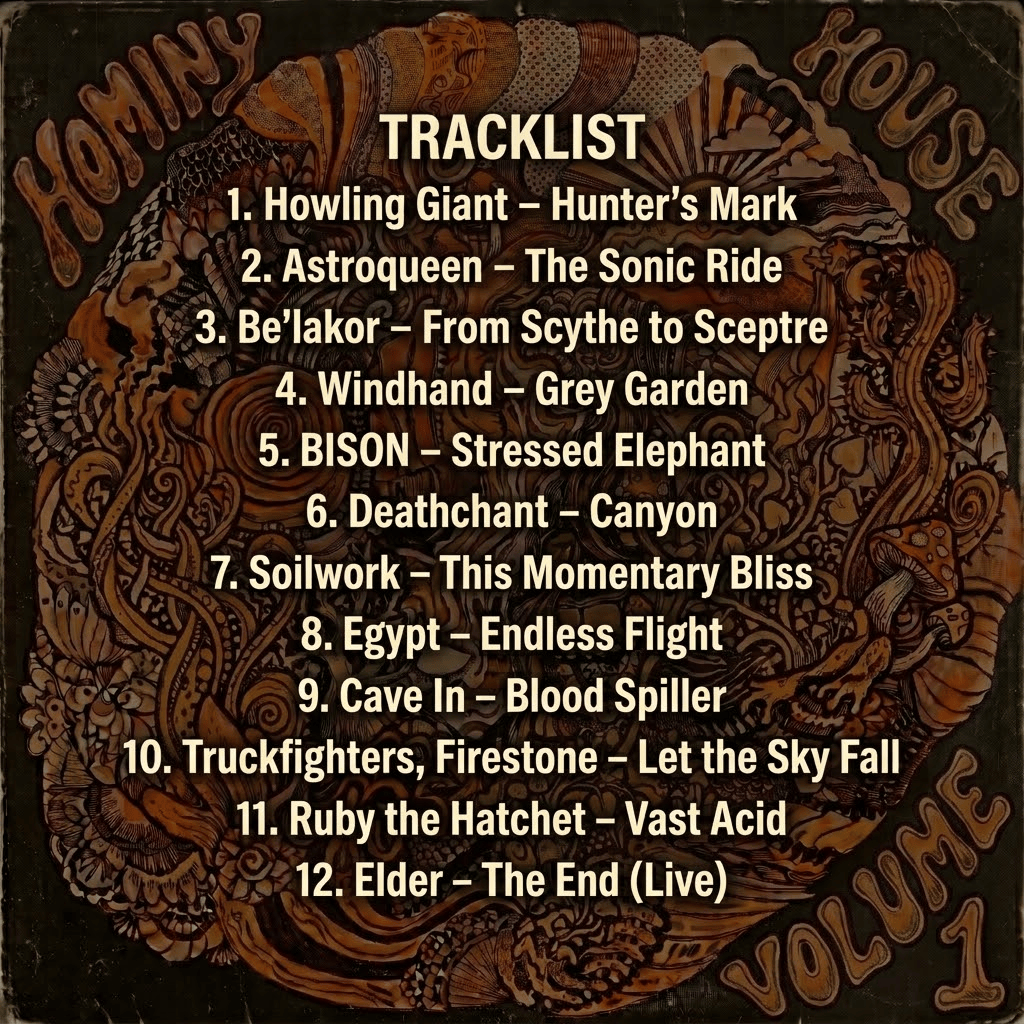 Hominy House Volume 1 tracklisting on the back cover